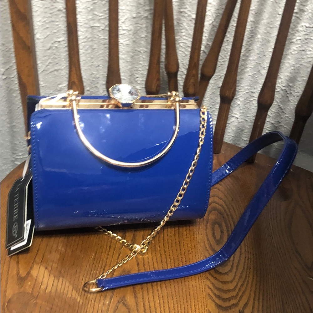 Terre Glossy Blue Mini Bag - Picture 12 of 12